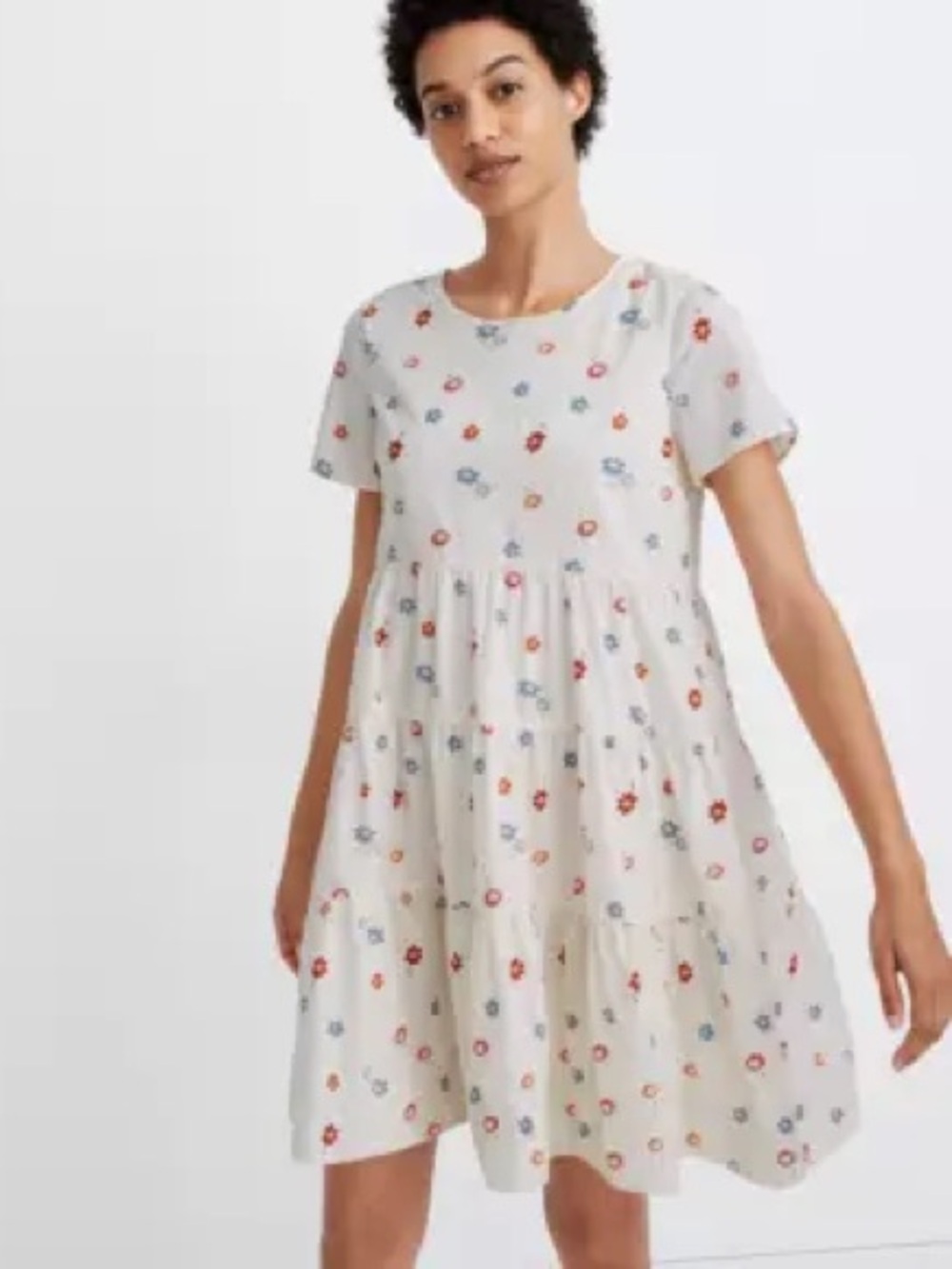 Madewell Tiered Floral Mini Dress size M